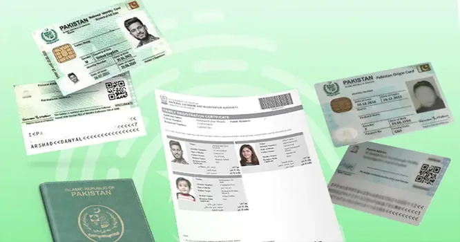 NADRA Family Registration Certificate with Pakistani identity documents