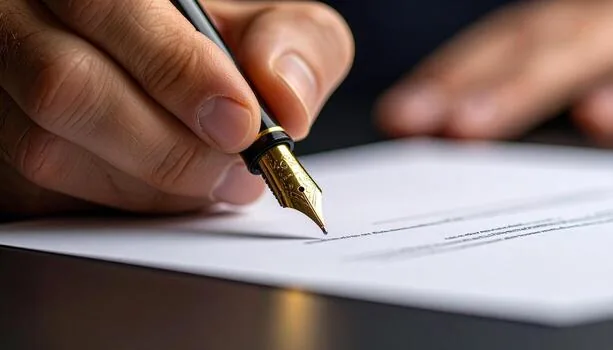 Trust deed being signed for trust registration in Sindh